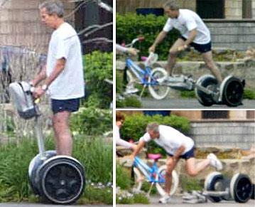 Буш упал с segway